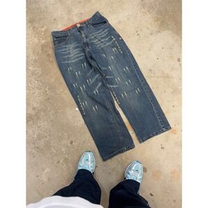 Raw Blue Denim Jeans Distressed‎ Design Classic Urban Blue Menswear W36 L33